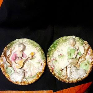 Thames Victorian Couple musicians plaques